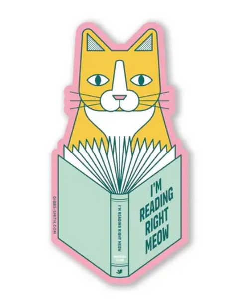 I'm Reading Right Meow Sticker