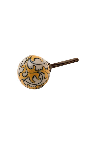 Yellow & White Knob