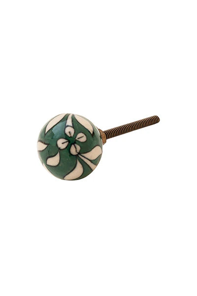 Green & White Knob
