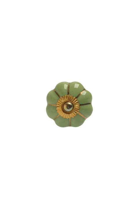 Flower Knob Green
