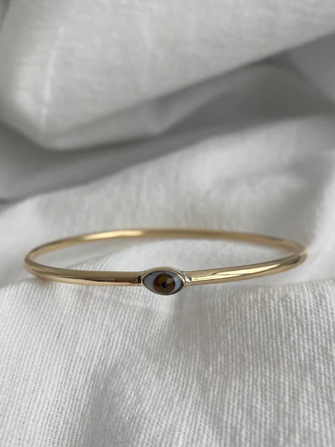 Brown Evil Eye Bangle