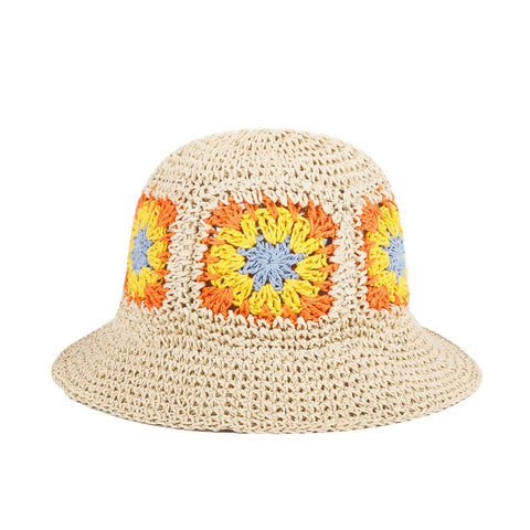 Ivory Flower Straw Hat