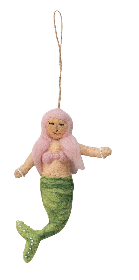 Felted Mermaid Ornaments