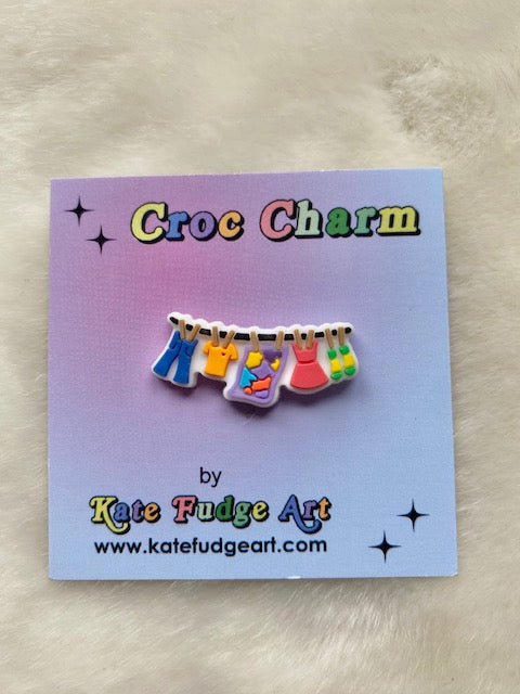 Clothesline Croc Charm