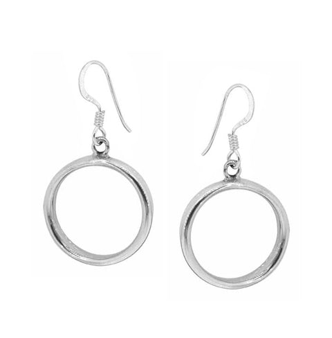 Open Circle Drop Earrings