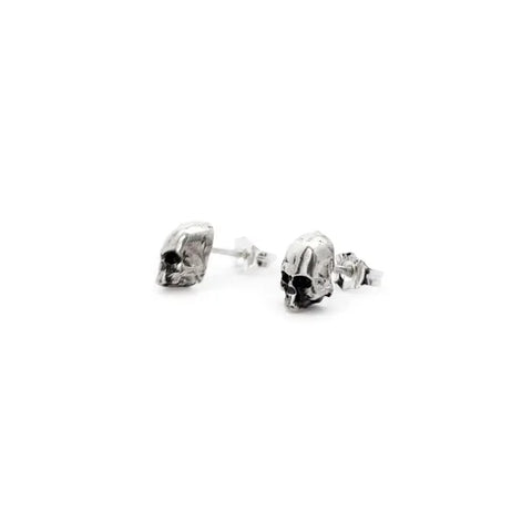 Silver Medium Skull Studs
