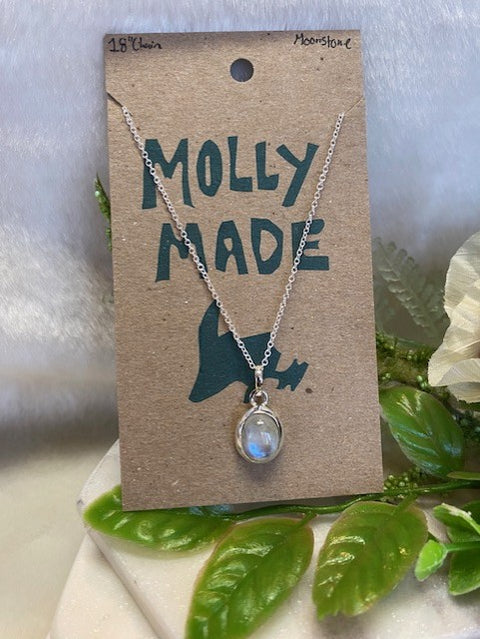 Oval Moonstone Necklace
