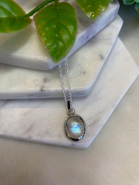Oval Moonstone Necklace