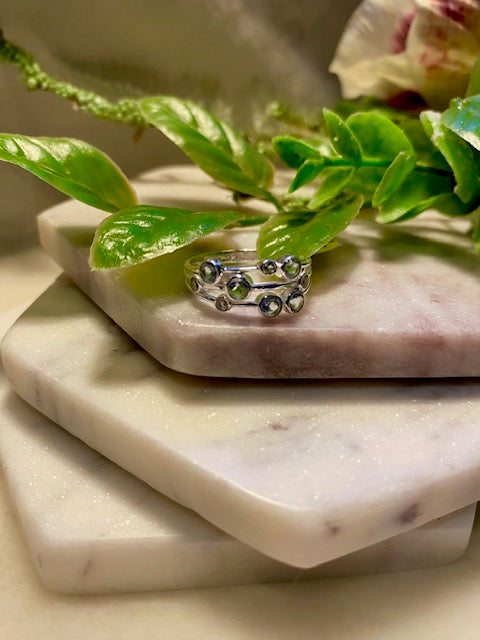 Multi- Stone Blue Topaz Ring