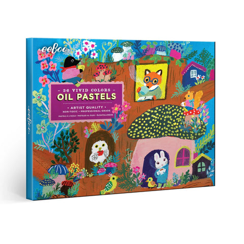 Yumi's Mushroom House Oil Pastels