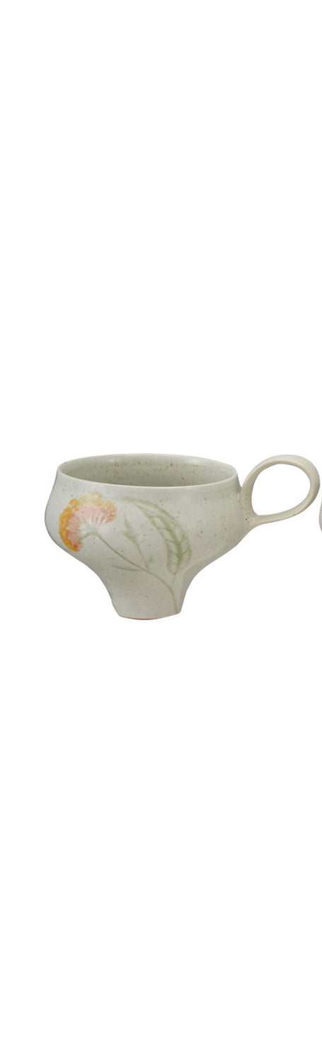 Tapered Floral Mug