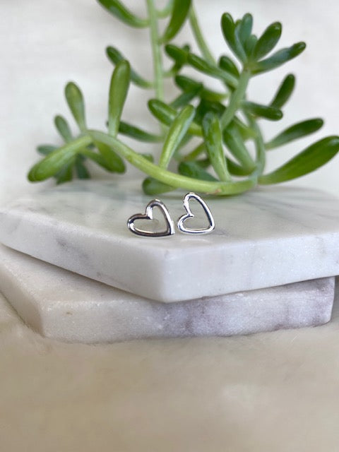 Cutout Heart Studs