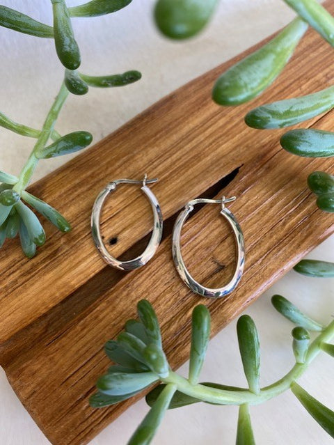 Oval Hoop Earrings