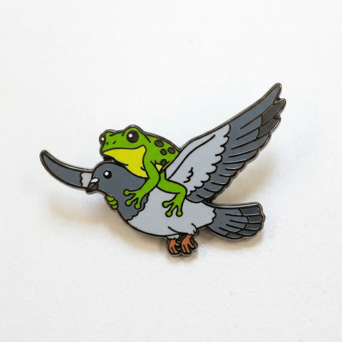 Frog & Pigeon Enamel Pin