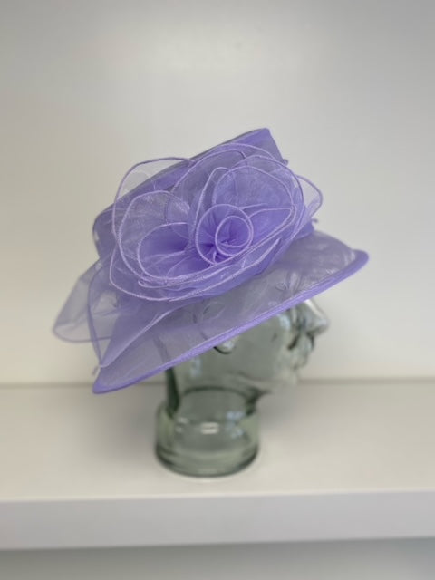Lilac Dress Hat With Large Flower