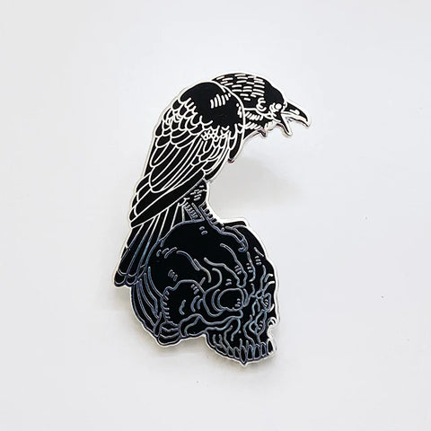 Raven & Skull Pin