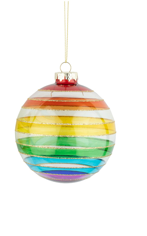 Rainbow Stripes Ornament