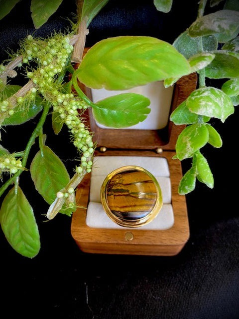 Round Tiger's Eye  Ring