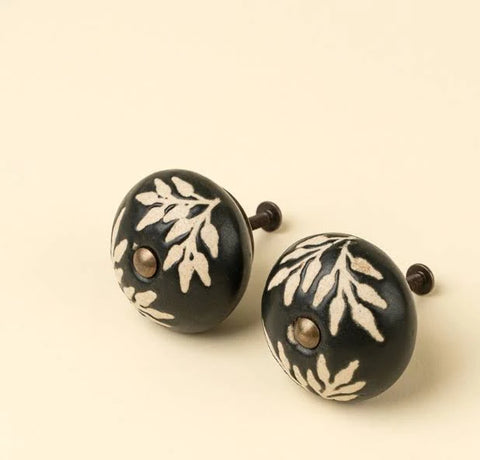 Frond Ceramic Knob