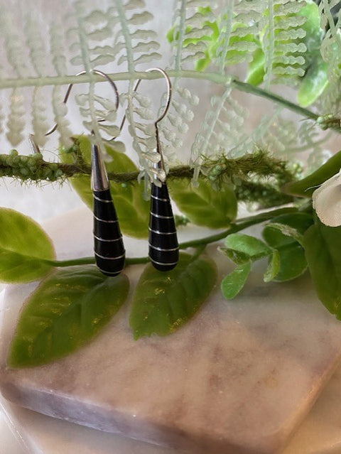 Spiral Wrapped Horn Earrings