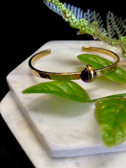 Spin Disc Cuff - Amethyst