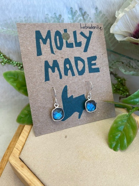 Square Labradorite Earrings