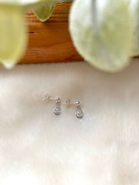 Tiny Teardrop Studs