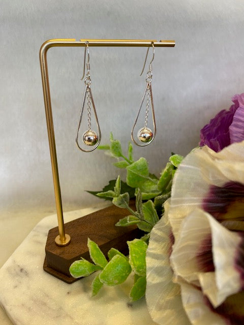 Teardrop & Dangle Ball Earrings