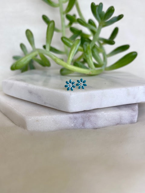 Enamel Flower Studs