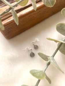 Labradorite Bead Stud Earrings