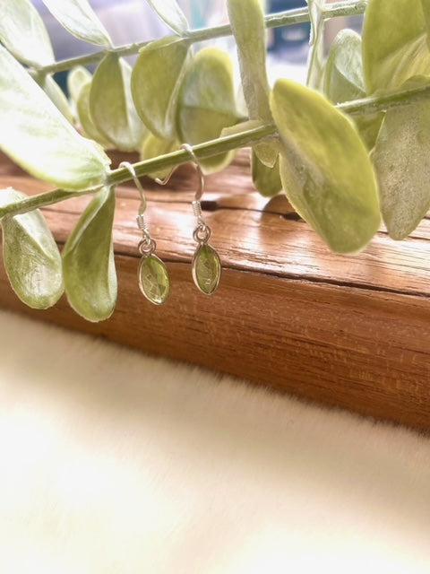 Almond Shaped Peridot Earrings