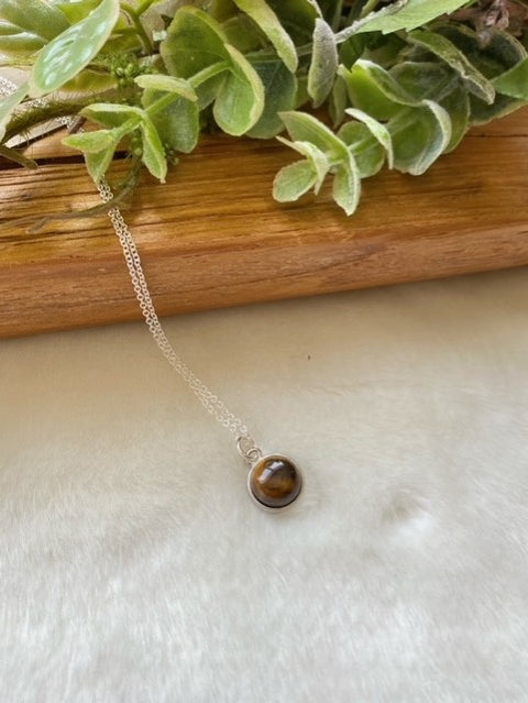 Round Tigers Eye Necklace