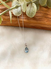 Load image into Gallery viewer, Blue Topaz Teardrop Necklace
