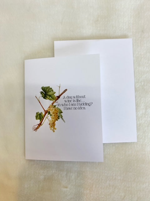 A Day Without Wine Card