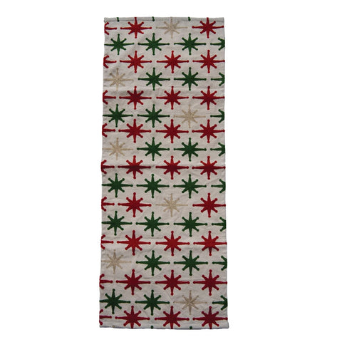 Embroidered Stars Table Runner