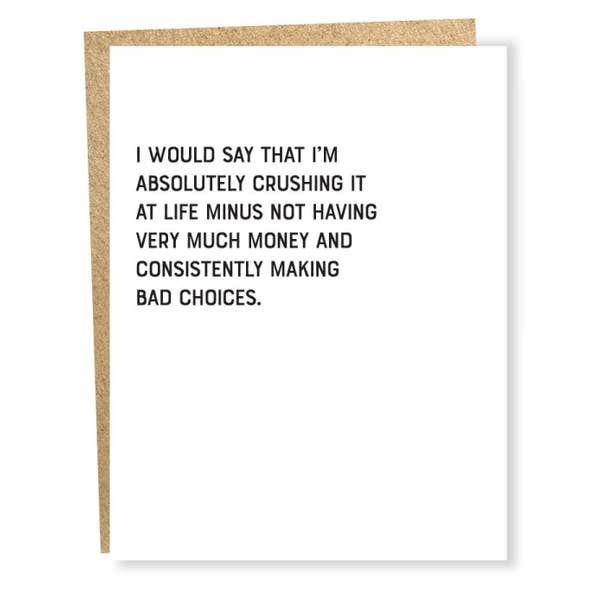 Crushing It Card