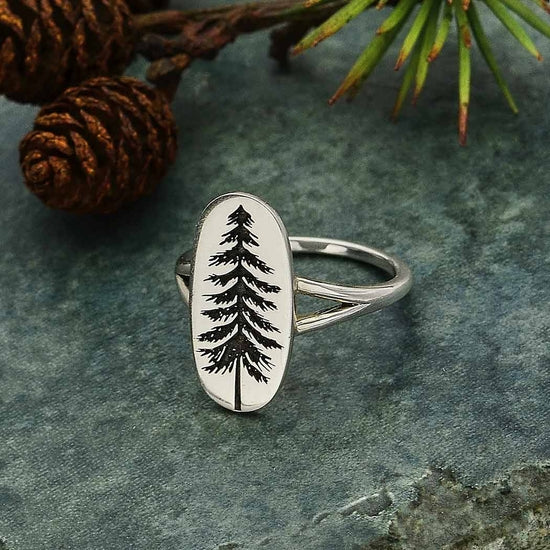 Etched Pine Tree Ring
