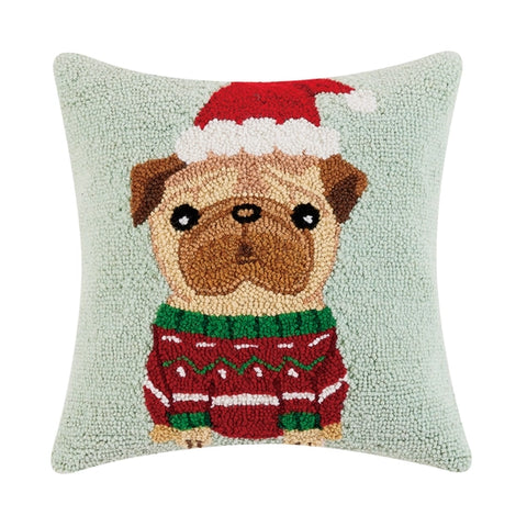 Pugly Hooked Pillow