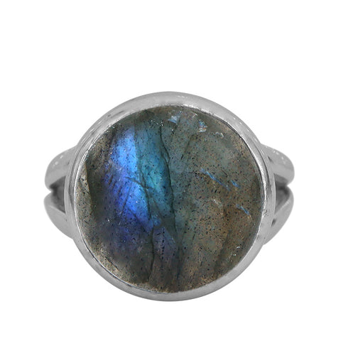 Split Band Labradorite Ring