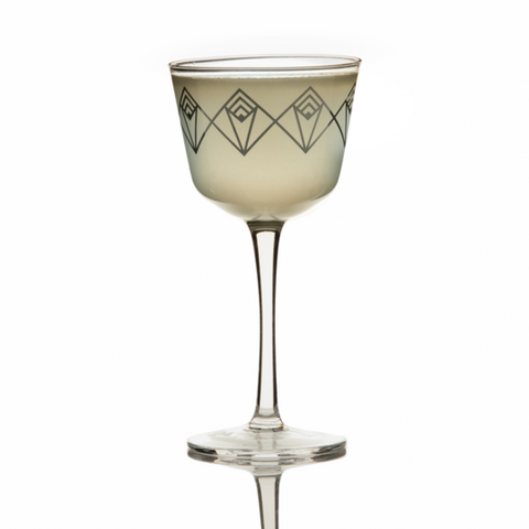 Silver Deco Coupe Glass