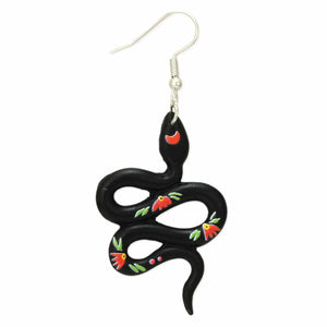 Floral Snake Earrings