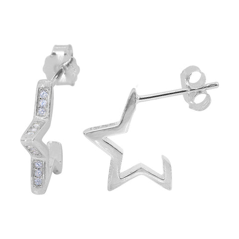Star Hoops Earrings