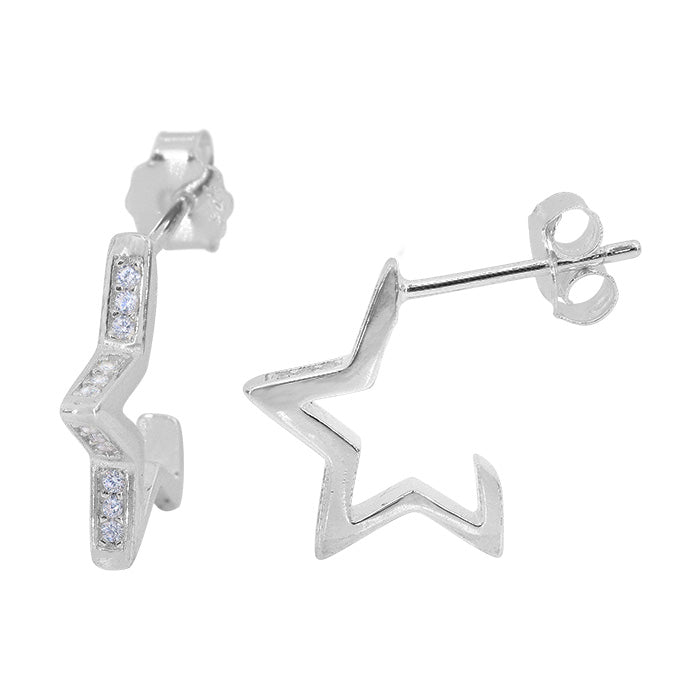 Star Hoops Earrings
