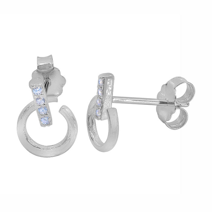 Half Circle Studs Earrings