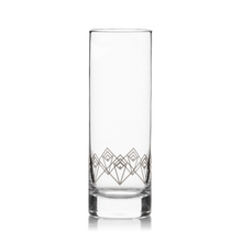 Load image into Gallery viewer, Silver Deco Highball Glass

