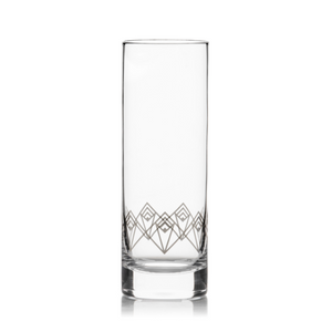 Silver Deco Highball Glass