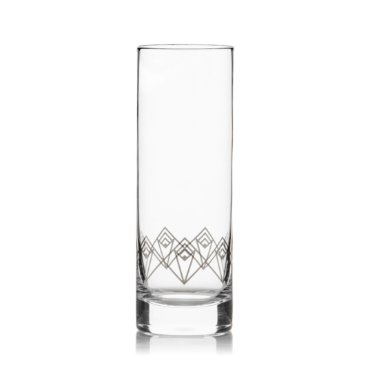 Silver Deco Highball Glass