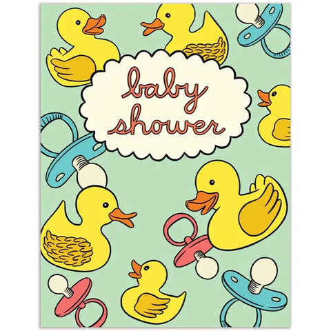 Rubber Duckie Baby Shower Card