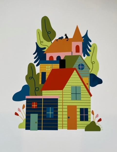 Cat Town 8x10