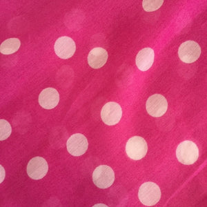 Pink & White Polka Dot Scarf